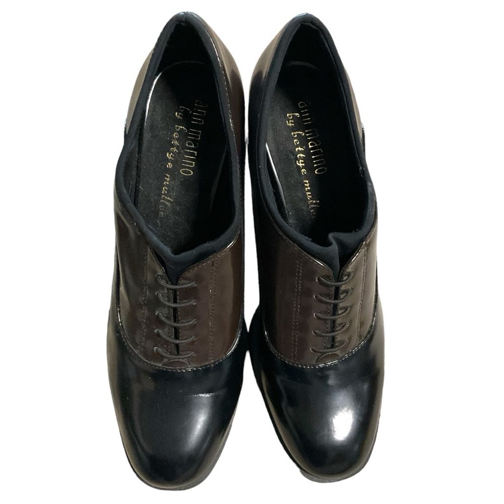 Ann Marino Black and Brown Oxford Heels - Picture 2 of 6